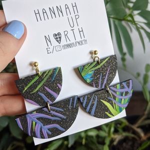 OOAK Tropical dangle earrings